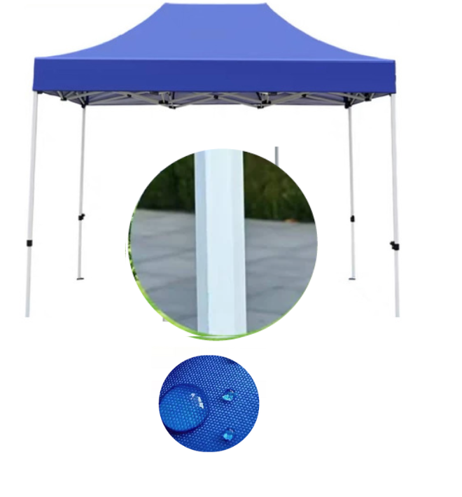 TOLDO 3X4,5 HEXAGONAL PREMIUM AUTOMATICO AZUL/ BLANCO